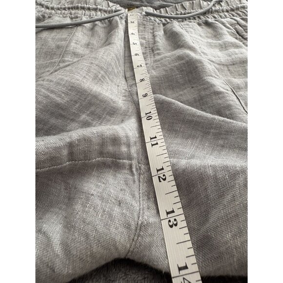 Athleta Women's Linen Drawstring Pants M Gray Breathable Beach Vacation - Picture 10 of 11